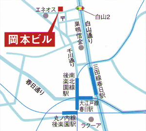 岡本ビルへの地図